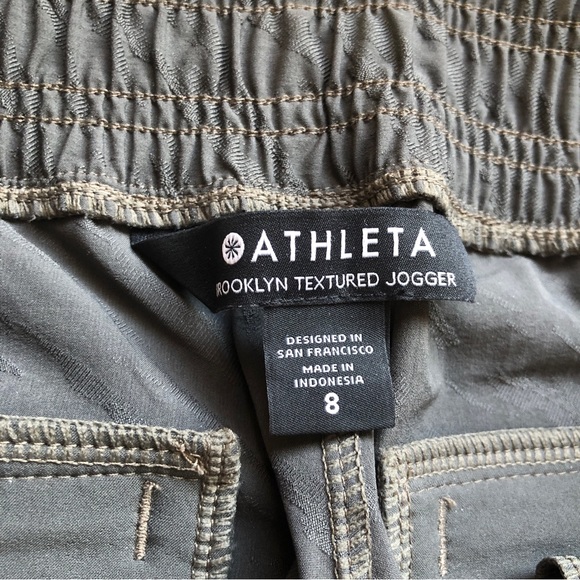 ATHLETA BROOKLYN TEXTURED JOGGERS PANTS CAMO GREEN SIZE 8 - Picture 3 of 10